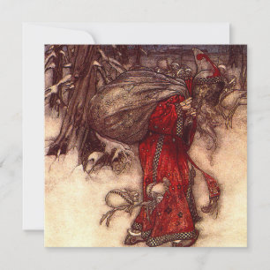 Convites Papai Noel Arthur Rackham 
