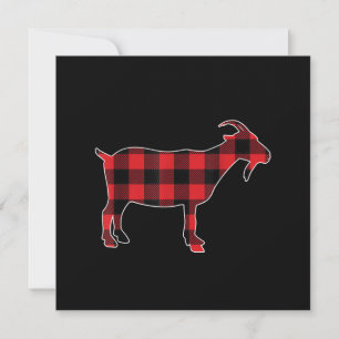 Convites Papai Noel Bode Xadrez Vermelho Natal