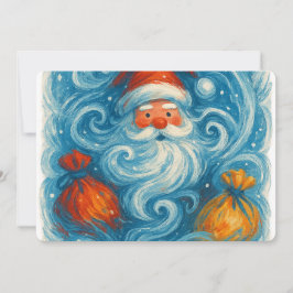 Convites Papai Noel caprichoso em uma tempestade de inverno