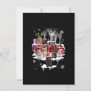Convites Papai Noel com Caminhonete Vermelha de Xadrez Pick