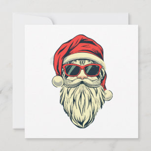Convites papai noel de óculos
