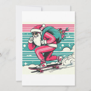 Convites Papai Noel de skate