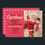 Convites Papai Noel e boneco de neve na neve<br><div class="desc">snowman santa claus christmas, amigos frios e coloridos sorrisos, felicidade congelada com o elemento do cachecol, alegria diversão alegre floco de neve, sorria esse ano vermelho, nova época de Natal engraçada, feliz de inverno feliz de presente, celebração de personagens de pintura artística, feriado de neve feliz, snowman santa claus de...</div>