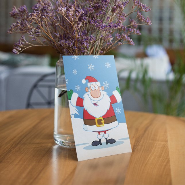 Convites Papai Noel em Cena de Inverno Nevado (Criador carregado)