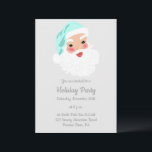 Convites Papai Noel em Natais vintages de chapéu verde em c<br><div class="desc">Estes convites de férias ao estilo retrô são perfeitos para festas de Natal e outros eventos especiais. Eles apresentam uma ilustração de estilo vintage de Papai Noel vestindo um chapéu de Papai Noel verde-menta contra uma cinza de luz e estão prontos para serem personalizados com todas as suas informações.</div>