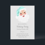 Convites Papai Noel em Natais vintages de chapéu verde em c<br><div class="desc">Estes convites de férias ao estilo retrô são perfeitos para festas de Natal e outros eventos especiais. Eles apresentam uma ilustração de estilo vintage de Papai Noel vestindo um chapéu de Papai Noel verde-menta contra uma cinza de luz e estão prontos para serem personalizados com todas as suas informações.</div>