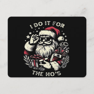 Convites Papai Noel engraçado de Natal Eu faço isso para os