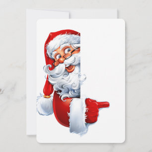 Convites Papai Noel Espiando – Clipart Festivo de Natal par