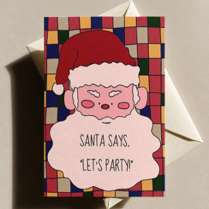 Convites Papai Noel Fofo Diz, Vamos Festejar! Festa de Nata