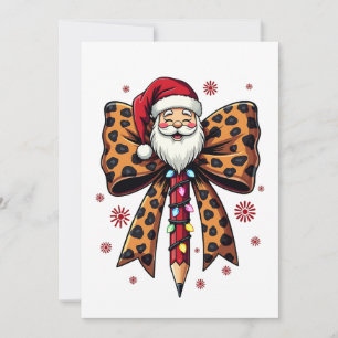 Convites Papai Noel Laço Coquete Escola Ensino 