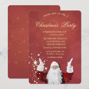 Convites  Papai Noel Legal Vermelho Natal 