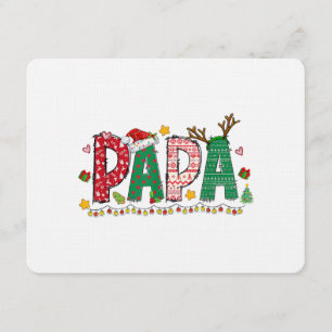 Convites Papai Noel Luzes de Natal Pijama Família Combinand