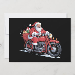 Convites Papai Noel Motociclista Natal