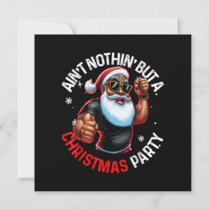 Convites Papai Noel Natal afro-americano