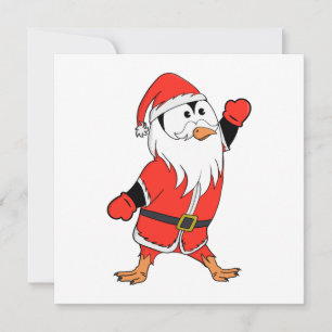 Convites Papai Noel Pinguim Pronta para o Natal
