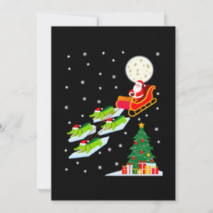 Convites Papai Noel Trenó Jacaré Natal Lua Neve Árvore