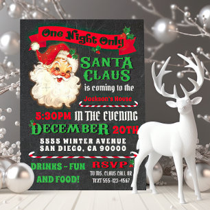 Convites Papai Noel vem à festa de Natal