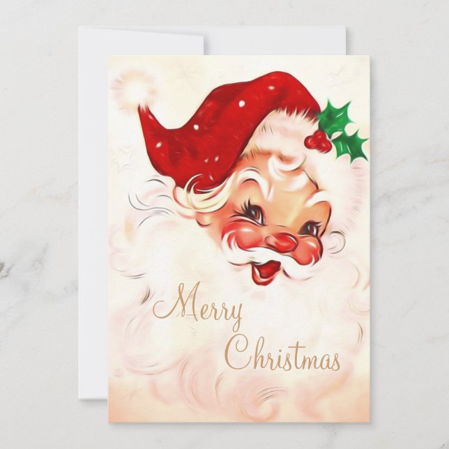 Convites Papai Noel Vintage 4 (Frente)