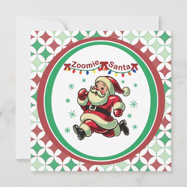 Convites Papai Noel Zoomie Natal (Frente)
