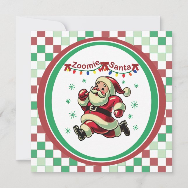 Convites Papai Noel Zoomie Natal (Frente)