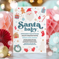 Papais noeis Azul Bebê E Chá de fraldas De Natal V