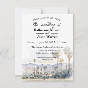 Convites Papais noeis Barbara Beach Watercolor Weding