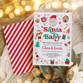Convites Papais noeis Bebê Inverno Natal Chá de fraldas Neu