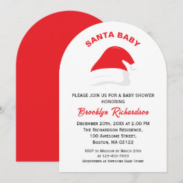 Convites Papais noeis Bebê Winter Hat Gênero Chá de fraldas