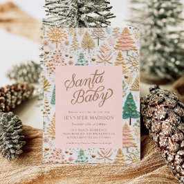 Convites Papais noeis Chá de fraldas de Baby Girl
