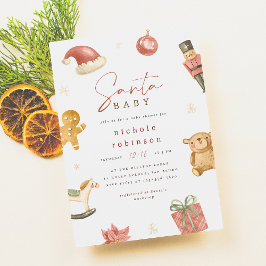 Convites Papais noeis Chá de fraldas de inverno