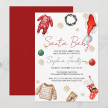 Papais noeis Chá de fraldas Natal Roupas de bebê i