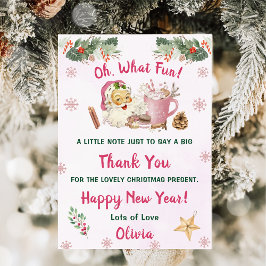 Convites Papais noeis Cookies Festa de Natal Obrigado