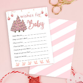 Convites Papais noeis de Árvore de Natal Rosa Desejam Jogo