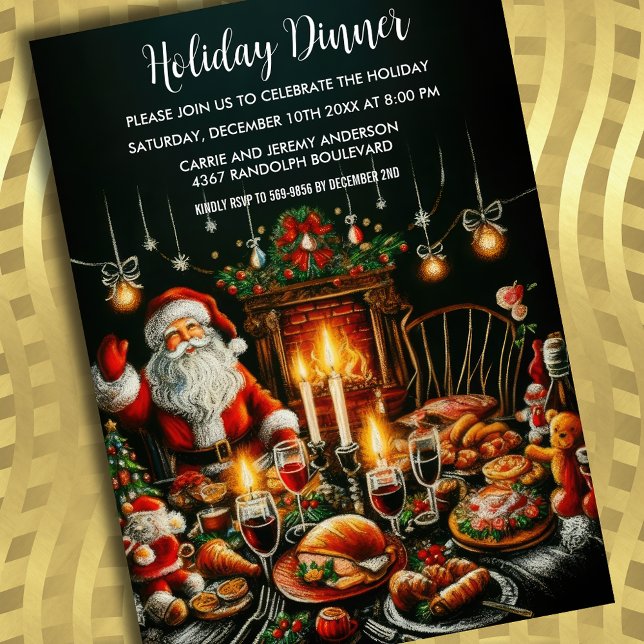 Convites Papais noeis de Desenho de Pastel do Partido Feria (Criador carregado)