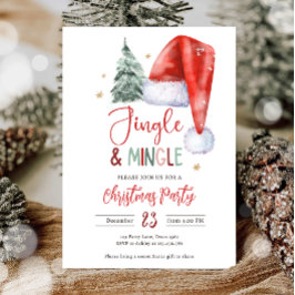 Convites Papais noeis de Férias de Natal Jingle e Mingle