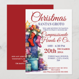 Convites Papais noeis de Festa de Natal de Negócios Groto