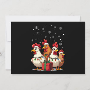 Convites Papais noeis de frango à luz do Natal Engraçados