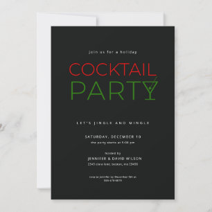 Convites Papais noeis de Natal do Coctail de Férias Adultas