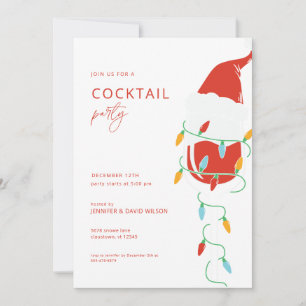 Convites Papais noeis de Natal do Coctail de Férias Adultas