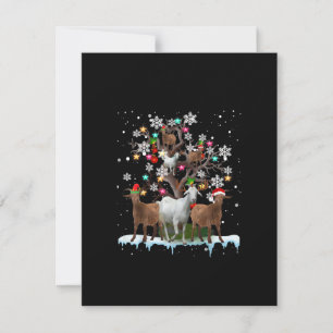Convites Papais noeis de Natal em Árvore Goat Lover's