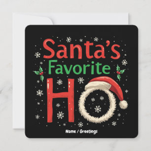 Convites Papais noeis de Natal Engraçados Favoritos Ho Xmas