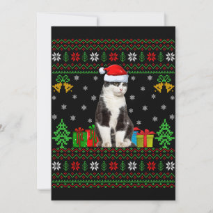 Convites Papais noeis de Natal Feio de Gato