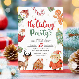 Convites Papais noeis de Natal Jingle e Mingle do Partido d