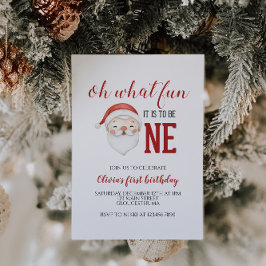 Convites Papais noeis de Natal Primeiro Aniversário