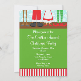 Convites Papais noeis de Natal Reindeer Feet