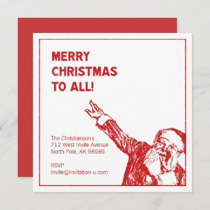 Convites Papais noeis dizem: Feliz Natal para Todos! Parte