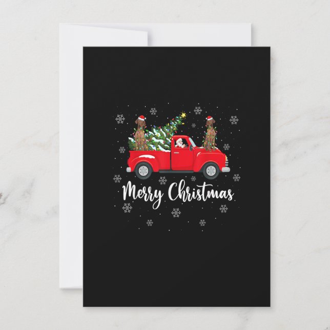 Convites Papais noeis do Caminhão de Árvore de Natal Vizsla (Frente)