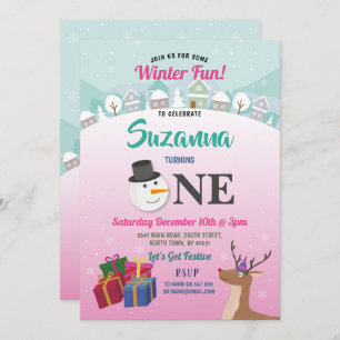 Convites Papais noeis do primeiro aniversario de Natal Meni