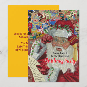 Convites papais noeis Dourados Da Festa De Natal De 2025 Ve