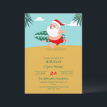 Convites Papais noeis em cartoon de praia<br><div class="desc">santa claus christmas man, animado viagem desenhando hawaii , arte mascot comic relaxax , aloha padre correndo barba , conselho engraçada onda surfista , shorts feliz marítima , diversão tropical fofa, ilustração de surf de praia do xmas , cartoon de férias de surfe no verão , natal santa claus man...</div>